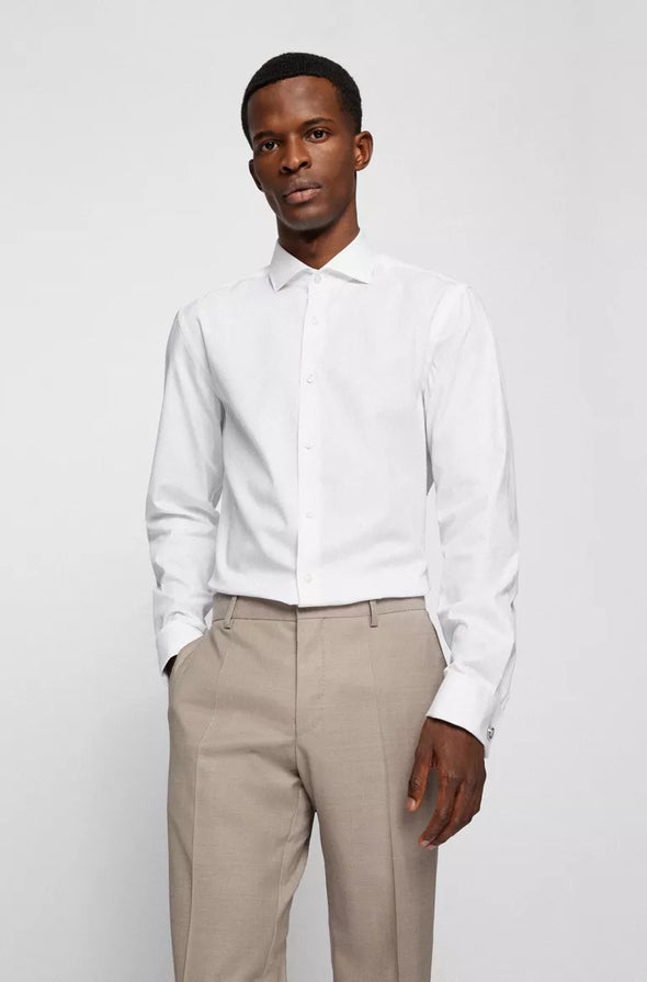 Hugo Boss Kason Slim Fit Shirt in White