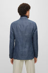 Hugo Boss Hanry Textured Jacket in Mid Blue