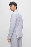 Hugo Boss Stretch Ctn Linen Suit in Light Blue