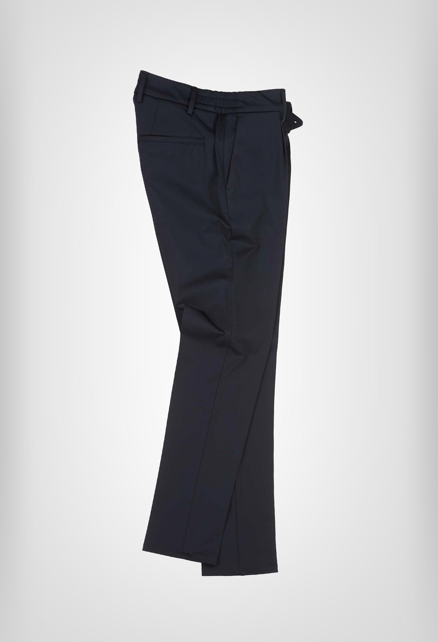 Navy Stretch Wool Drawstring Trouser - Custom Fit Tailored Clothing
