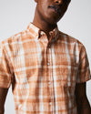 Billy Reid S/S Tuscumbia Shirt in Clay & Natural